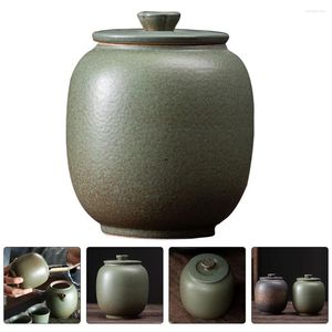 Lagerung Flaschen Lose Tee Keramik Zucker Halter Große Desktop-Organizer Container Chinesische Teekanne Jar Decor Cafe