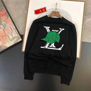 Hoodies Sweatshirts High end 2022 autumn and winter new sweater Men's hat printing pattern casual luxury pullover bottoming shirt trend T221209 L230725