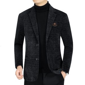 Męskie mieszanki wełniane płaszcz wełniany Mężczyzna High End Casual Handsome Jacket Autumn Woolen Woolen Short Lapel 230725