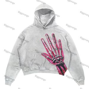 Damen Hoodies Sweatshirts Frauen Hiphop Retro Palm Print Mode lose lässige Pullover Männer und Top Street Hoodie plus Fleece Harajuku 230724