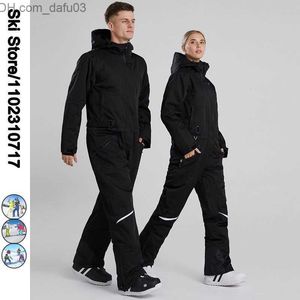 Женские спортивные костюмы One Piece Ski Suit женский лыжный костюм зима теплый ветропроличный водонепроницаемый лыжный куртка и брюки сноуборд STEP SK063 Z230726