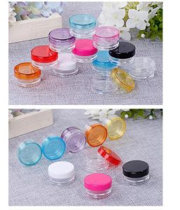 Simple Wax Container Plastic Box 3g/5g Round Bottom Cream Box Small Sample Bottle Cosmetic Packaging Box Bottle