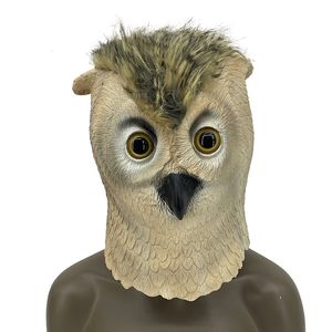 Söt Halloween Cartoon Animal Owl Mask Party Funny Performance Dress Props Latex Headbon