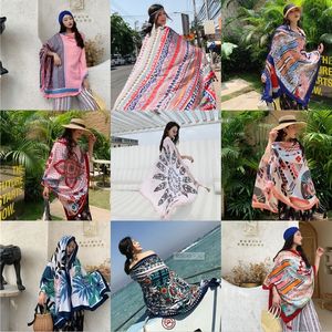 Sarongs 14 Type 90x180cm Printed Long Beach Travel Suncare Dress Sarong Wrapped Shawl Ethnic Scarf Brazilian Women's Swimwear 230725