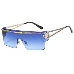 디자이너 Versage Sunglasses Vercace 세련된 남자와 여자 스트리트 사진 금속 개인 일체형 작품 뷰티 헤드 팬 홈 안경 2023