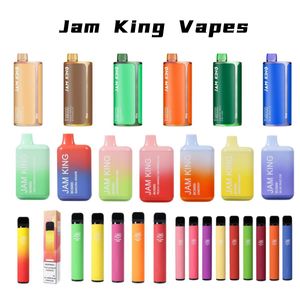 Оригинальная электронная сигарета JAM KING 600 1500 BC5000 Vapes Одноразовая батарея для вейпа 550/850/650 мАч Предварительно заполненная затяжка 5000 со вкусом Оптовая фабрика в Китае против затяжки EIf 7k 9k