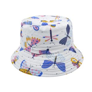 Cappelli a tesa avara Cappello da bambino Sunbonnet Sun Cappellini da pescatore Stampa floreale unicorno Bambini Neonati Bambini Primavera Estate Autunno 2-6 anni Drop Dhlix