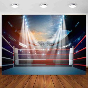 Background Material Boxing Ring Photography Background Competition Stage Spotlight Indoor Stadium Gym Background Men's Fighter Martial Arts Competition x0724