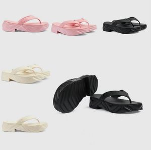 Frauen Flip-Flops-Plattform Modeschuhe Retro Gummi Gummi Fashion Slipper Flip-Flops Sommer Hochwertige Outdoor Outdoor Casual Pantoffeln Dick-Soled