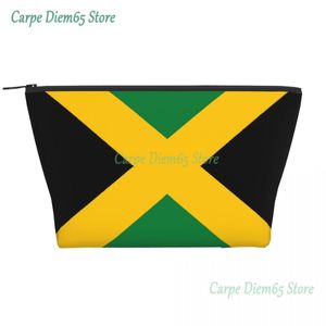 Borsa da toilette con bandiera giamaicana da viaggio Patriottismo portatile Organizer per trucco cosmetico Custodia per kit Dopp per la conservazione della bellezza delle donne