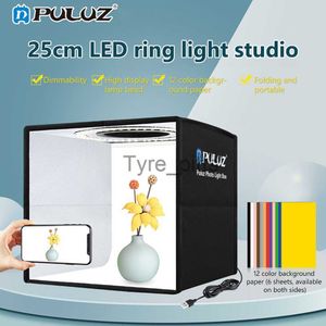 Flash Diffusers Puluz Photo Studio Lightbox Portable Photography Light Box Ring Led Folding Lightbox Tent Box Kit Photo Studio Tabletop Shooting x0724 x0724