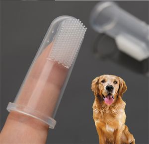 Varm! Super Soft Pet Finger Tandborste Teddy Dog Tandborste Bad Breath Tartar Teeth Tool Dog Cat Cleaning Supplies JL1675