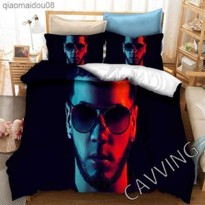 Kostenlos Anuel AA 3D Gedruckte Bettwäsche Set Duvet Covers Case