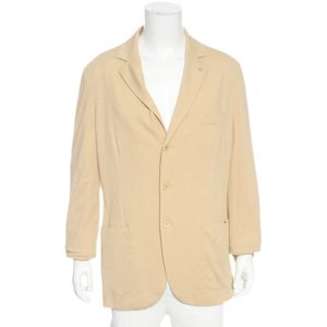 Blazer da uomo monopetto Loro Piana caffè giallo a maniche lunghe per il tempo libero cappotti vestiti