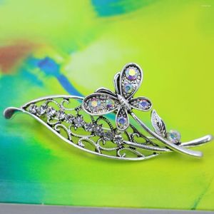 Broches oferta especial oferta borboleflefleaf shiestone broche de peito de cristal de casamento de vidro de vidro para mulheres jóias de meninas 30 64mm