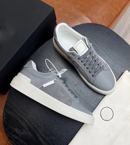 Nya eleganta B-skate sneakers skor mocka läder grå svart vit låg topptränare gummisula jogging promenader löpare skor 38-46