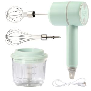 Egg Tools Portable Blender Mixer Kitchen Hand Electric Food processors set milk frother Beater Cake Baking kneading mixer 230724