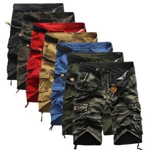 Pantaloncini da uomo Cargo Uomo Cool Tinta unita Estate Cotone Moda Pantaloni corti casual Abbigliamento di marca Comodo Camo 230724