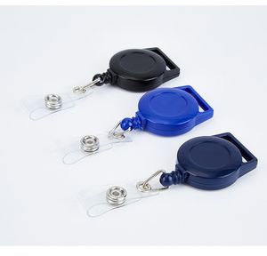 Partihandel plast -ID -märke Holder Dractable Badge Reel Vertical Lanyard ID Holder With Badge Reel Officiell försörjning