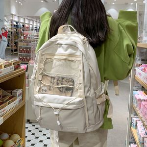 Schultaschen HOCODO Rucksack für Frauen Einfarbig Unisex Multi Pocket Laptop Tasche Teenager Mädchen 230724