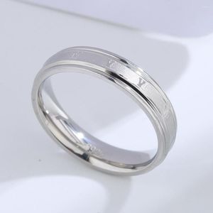 Clusterringe Buyee 925 Sterling Silber Süßer Ring Frauen Ausgezeichneter weißer römischer Finger für Frau Mann Kleine Größe Schmuck Kreis