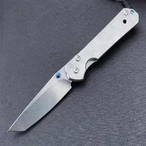 Chris Reeve Sebenza Cr Dobrando Knife Tanto Blade CNC Milling Titanium Mercerized Handle Pocket Pocket EDC BM43 Facas de ferramentas