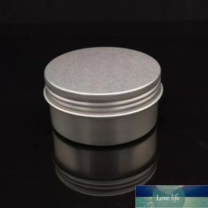 All-match 80ml Empty Red Round Small Aluminum Box Metal Tin DIY Cream Refillable Jar Tea Pot Silver Containers Storage Bottles & Jars