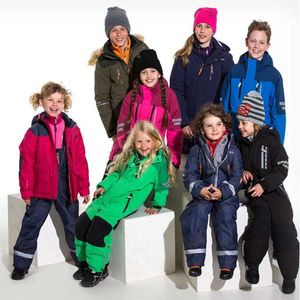 Down Coat Finland R Home Children's One-Piece Ski Suit Plus Cotton Windproof Jacket Vattentät bomullsjacka Laddar i ett stycke pojkar och Gir HKD230725