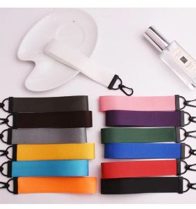 Custom Logo Blank cell phone Lanyards Wristlet Keychain Holder ID card Hand Wrist Lanyard for Keys and Wallets bag pendants DIY buckle Keychains JY25