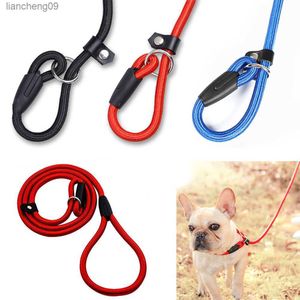 Laisse de chien en nylon Pet Puppy Slip Lead Rope Dog Slip Leash Collier de chaîne Réglable No-Pull Dog Training Laisse pour petits chiens Yorkie L230620