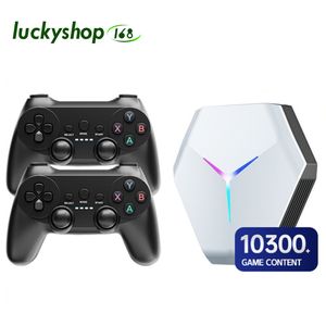 X10 Консоль видеоигр 4K Gamestick TV Box 5G Dual System 2.4G Беспроводная геймпад PSP N64 PS1 Эмуляторы 128G 10000 ретро игры