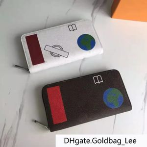 skórzany portfel unisex zamek błyskawiczny designer portfel MultiMompartment moda uchwyt na kartę wizytówkę logistyka za darmo darmowe szippin