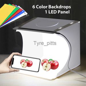 Flash Diffusers Mini Folding Light Box 20 CM 1 LED Photo Studio Box Photography Box Light Studio Shooting Tent Box Kit 6 Color Backdrops. x0724 x0724