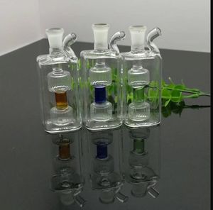 Glass Pipes Smoking blown hookah Manufacture Hand-blown bongs Mini square glass hookah bottle