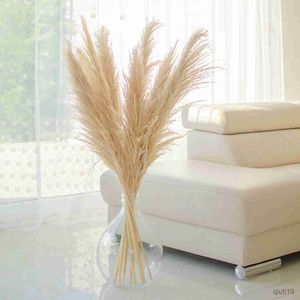Dried Flowers Large Grass Dried Fluffy Reed Grass Artificial Flowers Bouquet Decoration for Wedding Living Room Bedroom Home Decor R230725