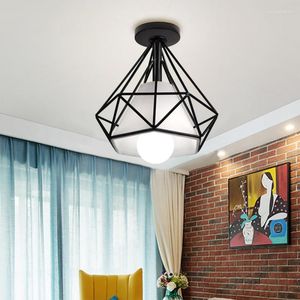 Ceiling Lights Vintage Nordic E27 Iron Lamp Retro Cage Light Kitchen Fixtures Luminaire Lamps Home Lighting