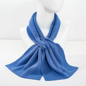 Scarves Korean Fake Collar Protection Cervical Spine Women Warm Bib Scarve Winter Thick Wool Knitted Bowknot Cross Neck Guard Scarf O63