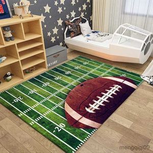 Tappeti Campo da calcio 3D Capet per camera dei bambini Antiscivolo Lager Size Tappeto per camera da letto Bambini Lavabile Baby Room Tappetino da gioco Tappeto per ragazzo R230725