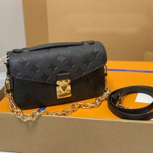 Leather Shoulder Bag Women Pochette Crossbody Handbag Metis East West M46279 M46595