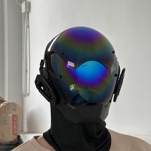 Cyberpunk Maske Rol-Oyun Fütüristik Gökkuşağı Maskesi Kask Mekanik Stil Cadılar Bayramı Parti Oyuncakları Erkek ve Kadınlar İçin Oyuncaklar