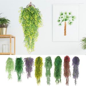 Decorative Flowers Flower Vines Decoration Artificial Plants Corner Decor Simulated Golden Bell Willow For Home Garden Wedding Study Rooms