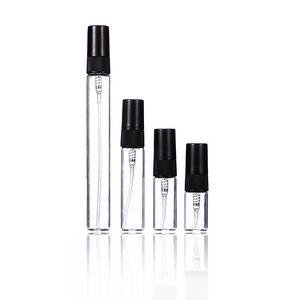 Parfymflaska 50 st 2 ml 3 ml 5 ml 7 ml 10 ml bärbar transparent glasåfyllningsbar parfymflaska Spray tom parfymkosmetikflaska med atomizer 230724