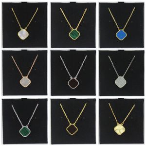 clover necklace designer necklace gold necklace Pendant Necklaces Luxury Design four leaf Necklace Bracelet Titanium Steel Jewelry For Women Gift L2