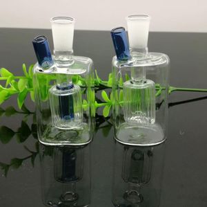 Tubi di vetro Fumo di narghilè soffiato Fabbricazione Bong soffiati a mano Bollitore per narghilè in vetro con vaso quadrato mini