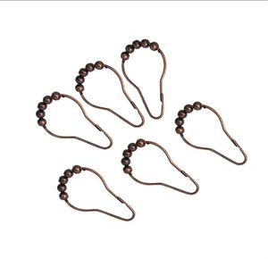 New Shower Curtain Rings Hooks Metal Bathroom Clip Easy Glide Hooks Polished Shower Rings Curtain Hooks JL1686