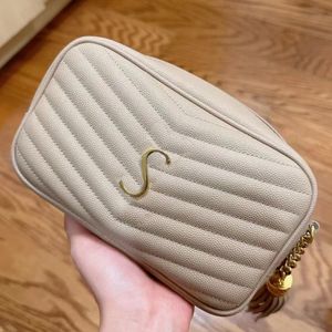 Beyaz cüzdanlar Lou zincir totes el çantası omuz omuz bayanlar fermuar erkekler gerçek deri kamera çantaları yaz seyahat lüksün tasarımcısı moda debriyaj crossbody çanta