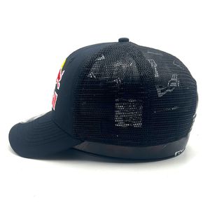 Berretti da baseball Cappello rosso da motociclista all'ingrosso Berretto da baseball Berretto da corsa con bottoni ricamati 3D Berretto da camion hip-hop neutro regolabile da uomo 230724