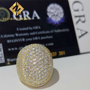 SALE ICED ut diamantringar Hiphop smycken redo att skicka försäljning VVS Moissanite Diamond Rings för män