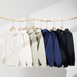 Erkek Hoodies OEM Sudadera Özel Logo Boş Plain Fransız Terry Polar Kalın Pamuk 400 GSM Ağır Ağır Külçe Hoodie Erkekler