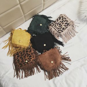 Backpacks Kids Girls Toddler Mini Shoulder Purse Crossbody Bag with Tassel Cute Leopard Tassel Coin Purse Satchel Bag 230724